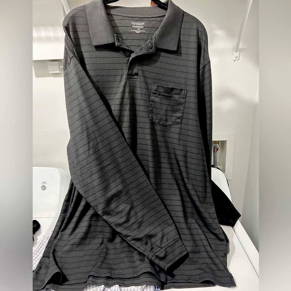 Big&Tall 2XT Dark Gray Long Sleeved Shirt